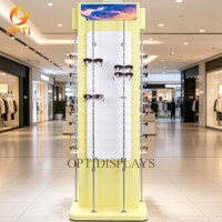Custom Freestanding Sunglasses Display Rack Floor-Standing Eyewear Display Stand for Optical Store Use