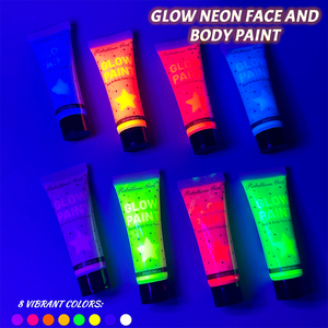 Pintura Corporal Fluorescente <span class=keywords><strong>de</strong></span> 8 Colores Neón que Brilla en <span class=keywords><strong>la</strong></span> Oscuridad, Lavable, <span class=keywords><strong>Maquillaje</strong></span> UV <span class=keywords><strong>para</strong></span> Fiestas <span class=keywords><strong>de</strong></span> <span class=keywords><strong>Halloween</strong></span>, Venta al Por Mayor, Marca Privada - Product Image 5