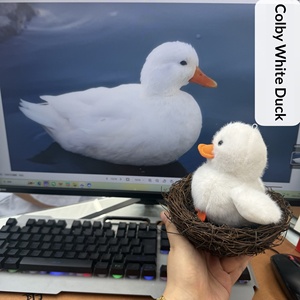 Peluche Oiseau Parlant, Série Aviaire : Moineau et Nymphéa, Chantant, Enregistrement Vocal, Ailures qui battent - Product Image 1