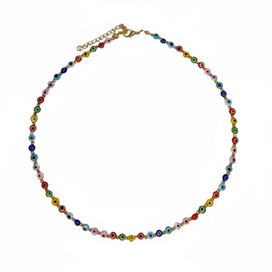 Collana di perline con occhio piccolo elegante Design in vetro per le donne - Product Image 2
