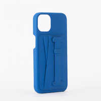 Élégante coque de téléphone portable en cuir véritable, étui de luxe, avec support de cartes, poignée pour Iphone 13 pro max