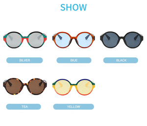 2025 bambini simpatici occhiali da sole rotondi in plastica occhiali da sole comodi 6929 occhiali da sole a colori per <span class=keywords><strong>ragazzi</strong></span> e ragazze - Product Image 6