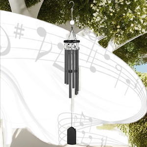 Carillons à vent classiques en aluminium, style zen/détente, faits à la main, pour extérieur, intérieur, jardin, patio, balcon, maison, 29 pouces, 6 tubes, DIY - Product Image 2