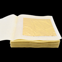 Feuilles d'or comestibles 24 carats de 8x8 cm pour la décoration alimentaire, du vin et des gâteaux