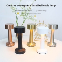 Lampe de table lumineuse à haltères pour l'extérieur, l'intérieur, pour la chambre à coucher, le café et l'atmosphère, vente en gros