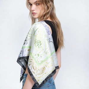 Women's 70x70cm UV Protection <b>Square</b> <b>Scarf</b>,<b>Silk</b> Feeling Lightweight Bandana, Print Hair <b>Scarf</b> Neck <b>Scarf</b> for Summer Daily Wear - Product Image 1