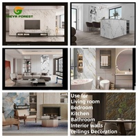 Freyr Forest PVC UV 3D hoja de mármol impermeable Floral Panel de pared para baño escalera almacén comercio gimnasio para uso doméstico