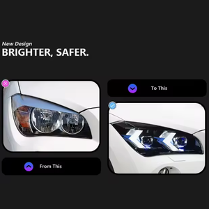 ไฟหน้า LED DRL สำหรับ X1 E84 2010-2015 อุปกรณ์ตกแต่งรถยนต์ 36W 6000K ใช้ได้กับรถยนต์ทั่วไป สองสี เหลืองและขาว อะไหล่รถยนต์ - Product Image 6