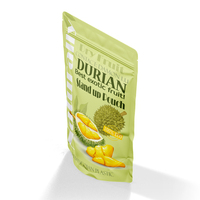 Emballage OEM en sachet stand-up pour fruits secs et durian, avec fermeture éclair, impression numérique