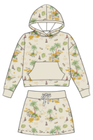 Nouveauté : Ensemble 2 pièces pour bébé fille à manches longues, imprimé personnalisé, sweat à capuche et mini-jupe pour enfants, ensemble confortable pour tous les jours