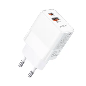 YESIDO Dual Port Multifunktions-Ladegerät & Adapter für tragbare Wand-USB und PD Typ C Max 20W