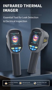 กล้องถ่ายภาพความร้อนอินฟราเรดแบบมือถือ HTi Hot Sales Factory OEM/ODM ระดับมืออาชีพ 17 เมตร ช่วงอุณหภูมิ -20~550 องศาเซลเซียส ความละเอียด 120x90 - Product Image 1