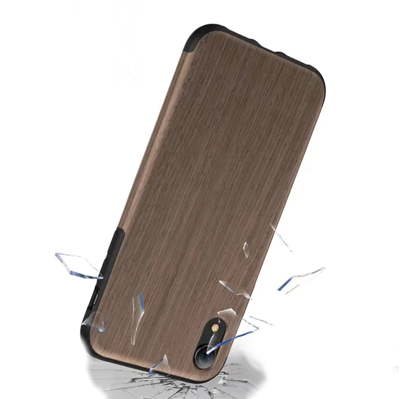 2022 New Silicone Card Slot Cell Engravable Wooden Phone Case Custom Wood Phone Case Mobile Protective Cover