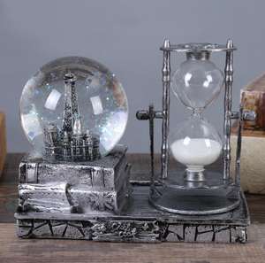 Boule de cristal sablier résine lumineuse artistique décoration de la maison <span class=keywords><strong>Paris</strong></span> tour de Londres rétro artisanat cadeaux - Product Image 6