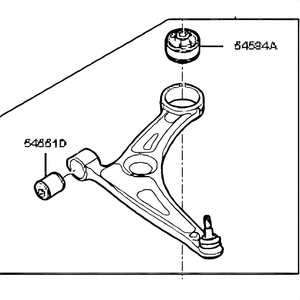 Bras de suspension inférieur avant gauche en alliage d'aluminium FX 54500-G2100 pour <span class=keywords><strong>Ioniq</strong></span> Hybrid Electric & Kia Niro 2017-2021 - Product Image 6