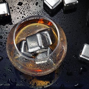 หินน้ำแข็ง316L ทำจากสเตนเลสสตีลหินวิสกี้สามารถนำกลับมาใช้ใหม่ได้หินน้ำแข็งค็อกเทลไวน์ค็อกเทลเบียร์เย็นลงเลเซอร์ - Product Image 4