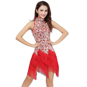 High Quality Latin Dance Dress Performance Wear Costumes Women Sequin Dance Dress Tassel Dresses 1920s Flapper Gatsby Party