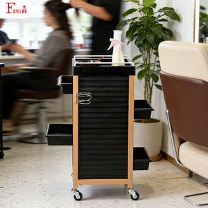 Carrello Dorato per Salone Estetico W-X041, Carrello a 5 Ripiani con Doppio Cassetto e Logo Personalizzato, Supporto Dropshipping per Parrucchieri - Product Image 5