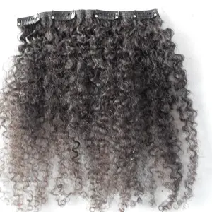 Brazilian human hair High quality 100% Virgin remy afro kinky curly clip in hair extensions ins uk human