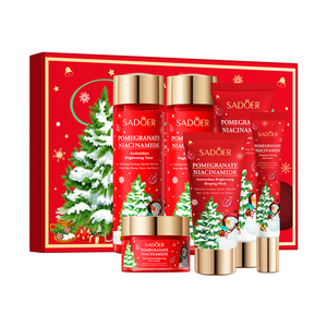 Coffret de Soins Coréens Éclaircissant et Hydratant à la Grenade de Noël, Vitamine C et Niacinamide pour le Corps - Product Image 1