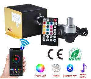 <span class=keywords><strong>Mayki</strong></span> Branch Dispositif d'éclairage à fibre optique RGBW Changement de couleur avec roue scintillante Source de lumière à fibre optique pour le plafond des étoiles - Product Image 1