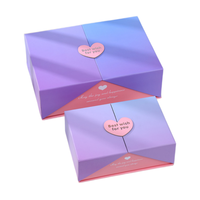 Boîte cadeau double porte en papier recyclable haut de gamme sur mesure XF, vente chaude, pour bijoux et bagues
