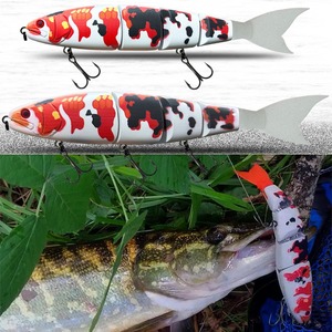 CHEERY Leurre Vivant Style Japonais 15cm Coulant 28g / Flottant 25g Swimbait Multi-segments avec Queue Souple en Silicone - Product Image 4