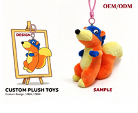 Porte-clés en peluche écureuil mignon et doux, pendentif pour décoration de sac, personnalisable OEM/ODM