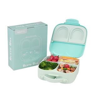 JM Cross-border Children's Kitty <strong>Meal</strong> Box Plastic Student Lunch Box Portable Compartmented Microwaveable Cute <strong>Fun</strong> - Product Image 5