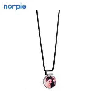 Wholesale Popular Metal Craft Sublimation Blank Snap Button Photo Necklace for DIY