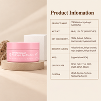 Patchs Hydrogel Végans Hydratants et Éclaircissants pour les Yeux (60 pièces) à base de PDRN, Rétinol, Niacinamide et Caféine, pour les Cernes (Vente en Gros)