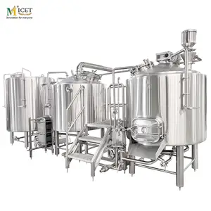 Microbreery bir Brewhouse 7bbl Stainless steel 304 peralatan pembuat bir