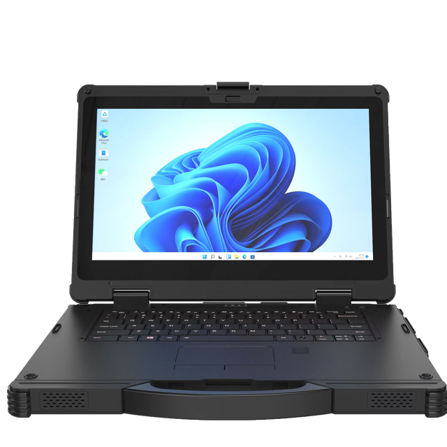 ODM/OEM 14/ 15.6 Inch Rugged Laptop, Windows 11 I5/i7 CPU, 1000nits GPS 4G NFC WiFi BT, IP65 Waterproof, Hot Swappable Battery