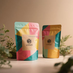 Bolsa de embalaje de plástico Mylar 3,5 personalizada para alimentos, parte superior con cremallera reutilizable, <span class=keywords><strong>Doypack</strong></span> para aperitivos, galletas, comida para mascotas, gelatina para masticar - Product Image 3