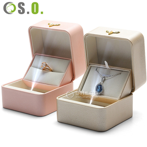 Wholesale Fashion Luxury White Pink Custom Premium PU Leather Set <b>Boxes</b> for Necklace Bracelet Ring <b>Earrings</b> <b>Boxes</b> Jewelry Box - Product Image 5