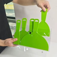 Lot de 5 Spatules en Plastique Flexibles pour Enduit, Grattoir de Peinture, Outils Muraux DIY pour le Placage de Cloisons Sèches, 2/4/6/8/10 Pouces