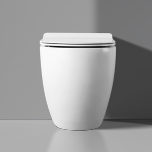 WC moderne ultra-mince en céramique de qualité supérieure, à poser au sol, avec design épuré et chasse d'eau avancée - Product Image 3