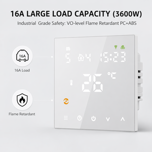 <span class=keywords><strong>Thermostat</strong></span> <span class=keywords><strong>intelligent</strong></span> WiFi AC 90-240V, pour contrôler l'eau, <span class=keywords><strong>Thermostat</strong></span> numérique <span class=keywords><strong>intelligent</strong></span> Programmable, 7 jours d'autonomie - Product Image 4