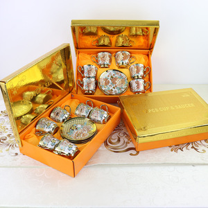 En stock, tasses à café en céramique de luxe, tasse à expresso réutilisable avec tasses à thé et soucoupes - Product Image 3