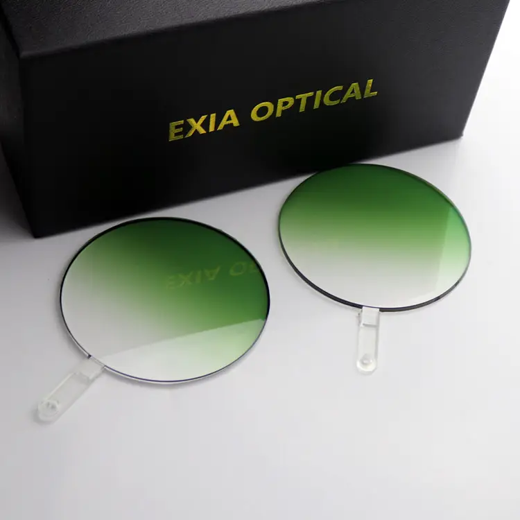 EXIA NY1 Óculos Lentes Nylon para Óculos Sem Arme Curva Base 0.5 Cor Gradiente Verde Lente