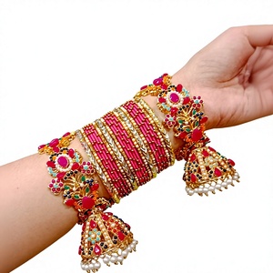 Luxury Fancy Stainless Steel Bangles Set Women Traditional Bohemian Geometric <b>Wedding</b> Elegant Hand Accessories Eco-Friendly Gift - Product Image 1