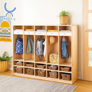 Montessori mầm non đồ nội thất mẫu giáo bằng gỗ quần áo lưu trữ cubbies & tủ khóa Vườn Ươm bố trí lớp học đồ nội thất chăm sóc ban ngày - Product Image 1