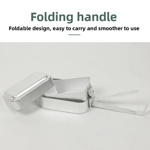 Ensemble de cuisine de <span class=keywords><strong>camping</strong></span> en alliage d'aluminium pour l'extérieur, style classique, avec cantine, boîte à lunch, boîte à dîner, équipement de cuisson pour la randonnée et le pique-nique BX28 - Product Image 5