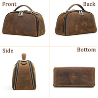 Sac Organisateur Extensible en Cuir pour Accessoires Électroniques, Grande Capacité à Double Fermeture Éclair, Pochette Technique pour Essentiels de Voyage, Câbles et Chargeurs