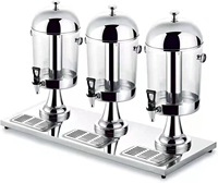 Distributeur de boissons et de jus en acier inoxydable Ding Yong KL020 pour hôtels et restauration, 8L, de qualité alimentaire, rafraîchisseur à glace, rond, en libre-service