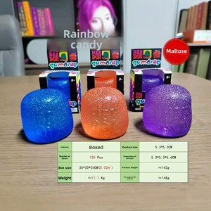 New <b>Rainbow</b> <b>Candy</b> Squeezable Maltose NeeDoh Stress Relief Toy for Kids - Slow Rebound Decompression Device - Product Image 5