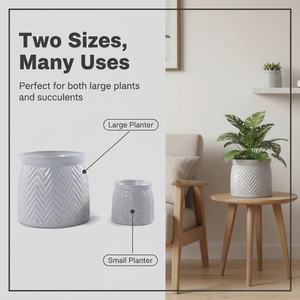 Maceta Moderna de Cerámica Esmaltada, Ligera y Duradera, para Uso en Interiores/Oficina y Jardín, para Flores/Plantas Verdes - Product Image 5