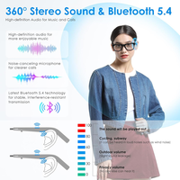 Lunettes de traduction intelligentes F16 : Traduction IA en temps réel, chargement magnétique, appels mains libres sans fil, vocal, IPX-6