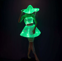 Robe de méduse lumineuse à fibres optiques, tenue de performance LED pour festivals et soirées