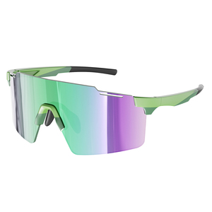 Lunettes de soleil de sport de plein air en gros, logo personnalisé, monture sans cadre pour homme, lentilles en PC, protection UV400, coupe-vent, lunettes de vélo de course - Product Image 1